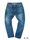 Tapered Five Pocket Hikohime Denim Cotton Pants Distressed