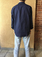 Indigo Oxford Coin Pocket Cotton Shirt