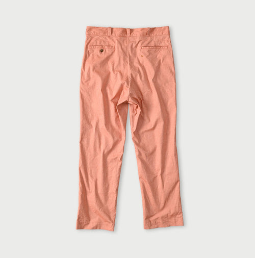 Cotton Linen OX Stretch Crosby Slacks Back