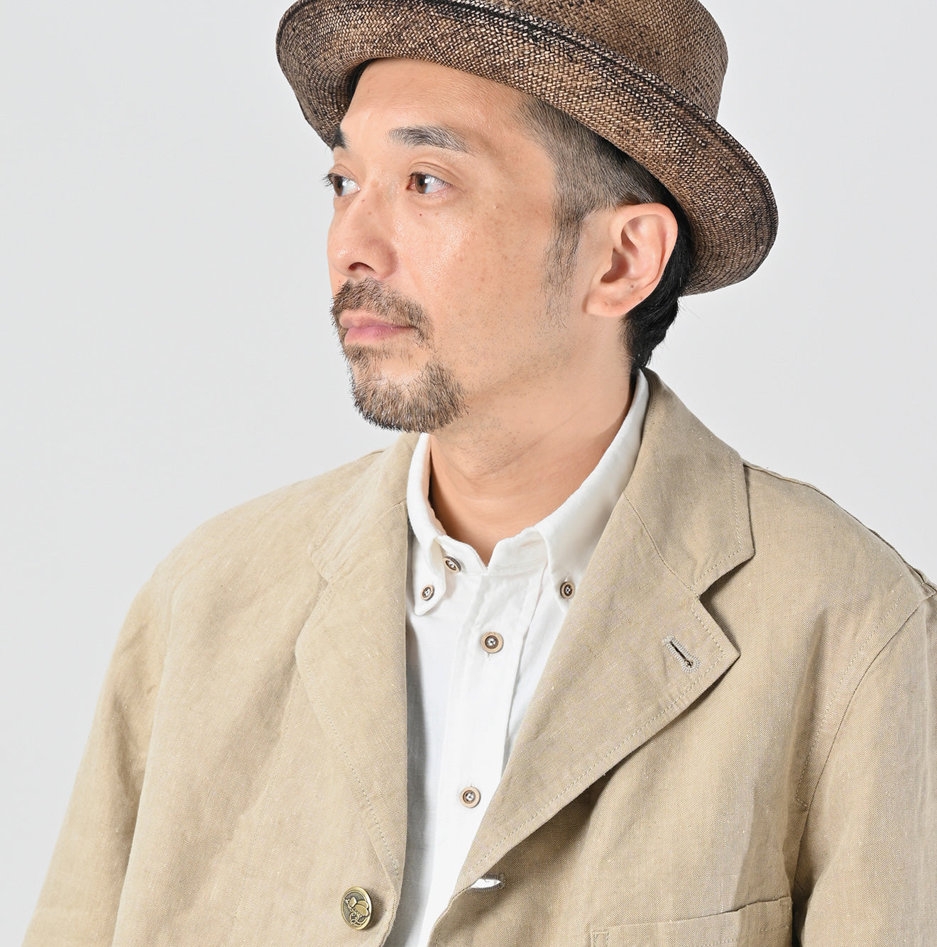 Linen Cloth Nîmes Jacket Detail