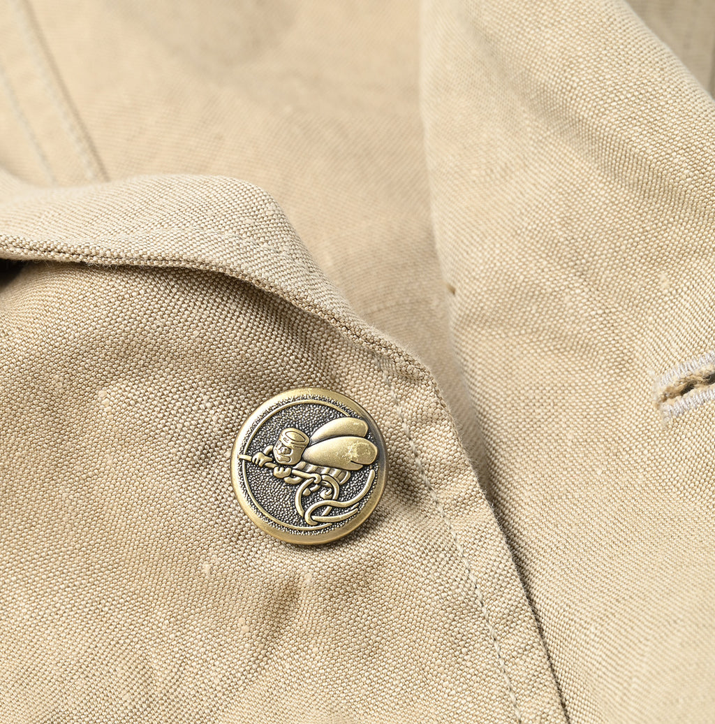 Linen Cloth Nîmes Jacket Detail
