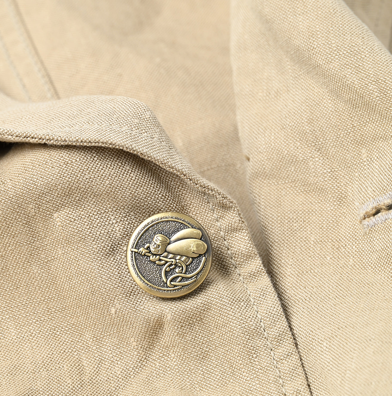Linen Cloth Nîmes Jacket Detail