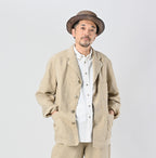 Linen Cloth Nîmes Jacket Male Model