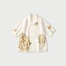 Indian Linen Gold Leaf Print LeiLei Shirt MEN