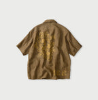 Indian Linen Gold Leaf Print LeiLei Shirt MEN