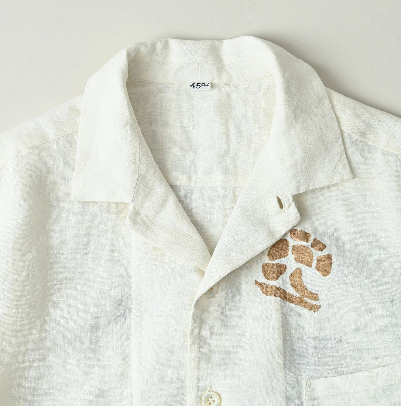 Indian Linen Gold Leaf Print LeiLei Shirt MEN