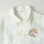 Indian Linen Gold Leaf Print LeiLei Shirt MEN