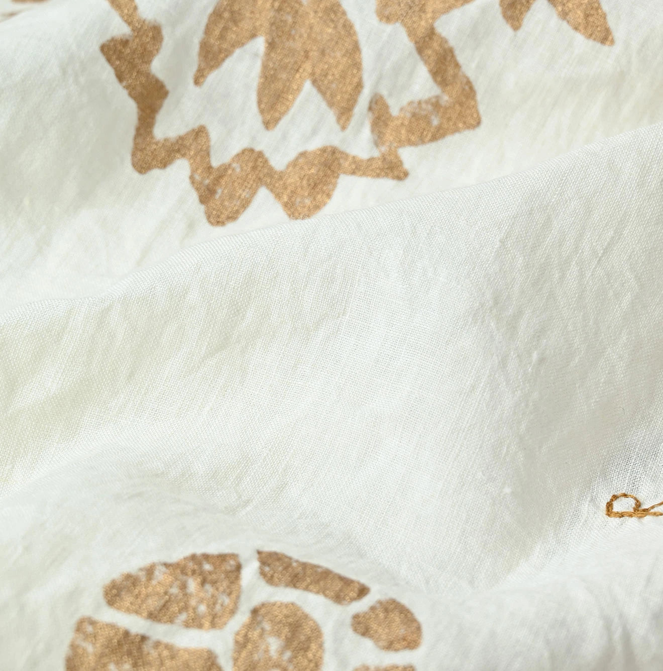Indian Linen Gold Leaf Print LeiLei Shirt MEN