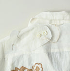 Indian Linen Gold Leaf Print LeiLei Shirt MEN