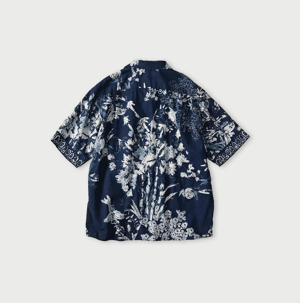 Indigo Hira Palampore Print LeiLei Shirt MEN