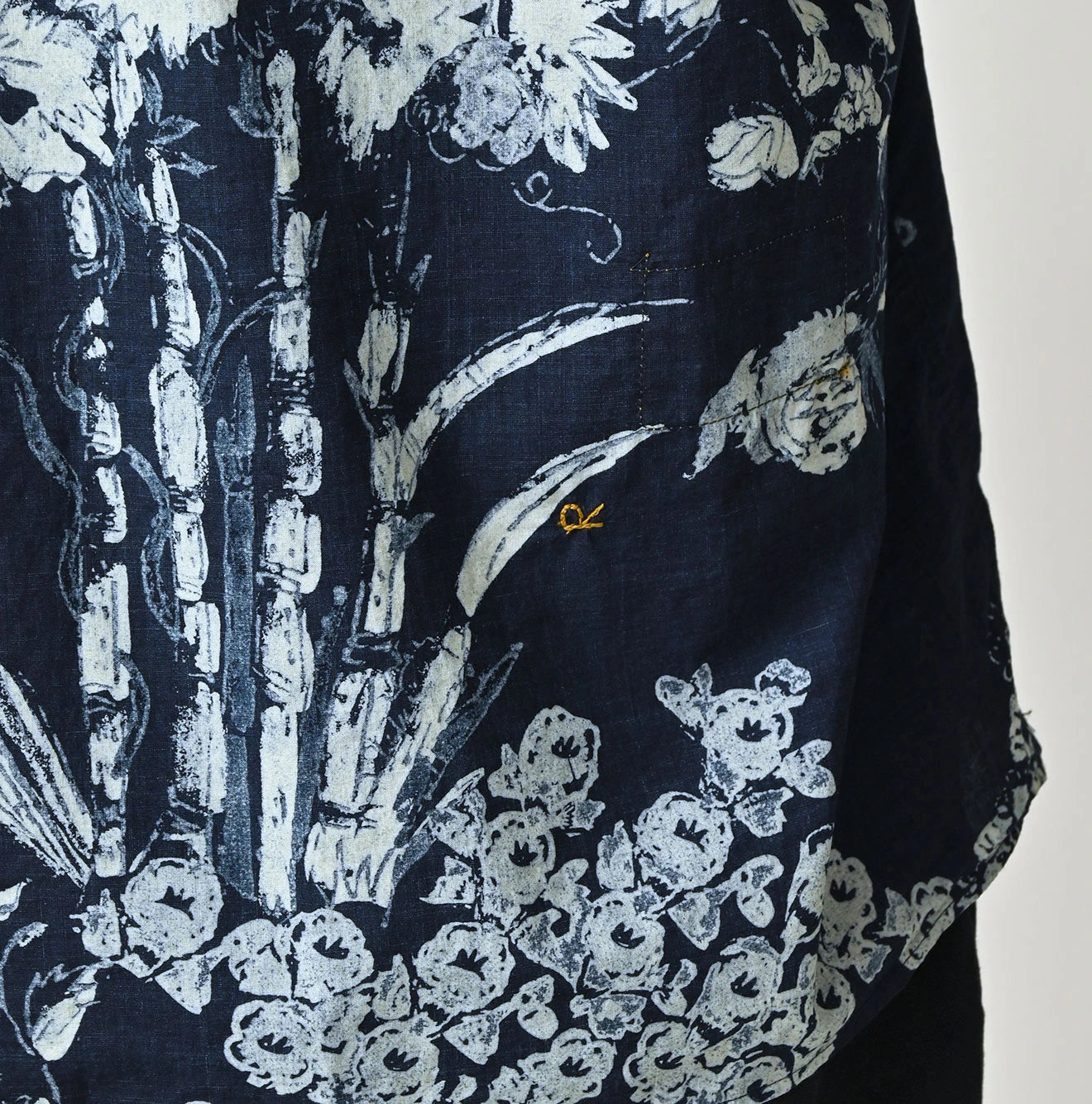 Indigo Hira Palampore Print LeiLei Shirt MEN
