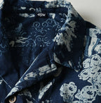 Indigo Hira Palampore Print LeiLei Shirt MEN