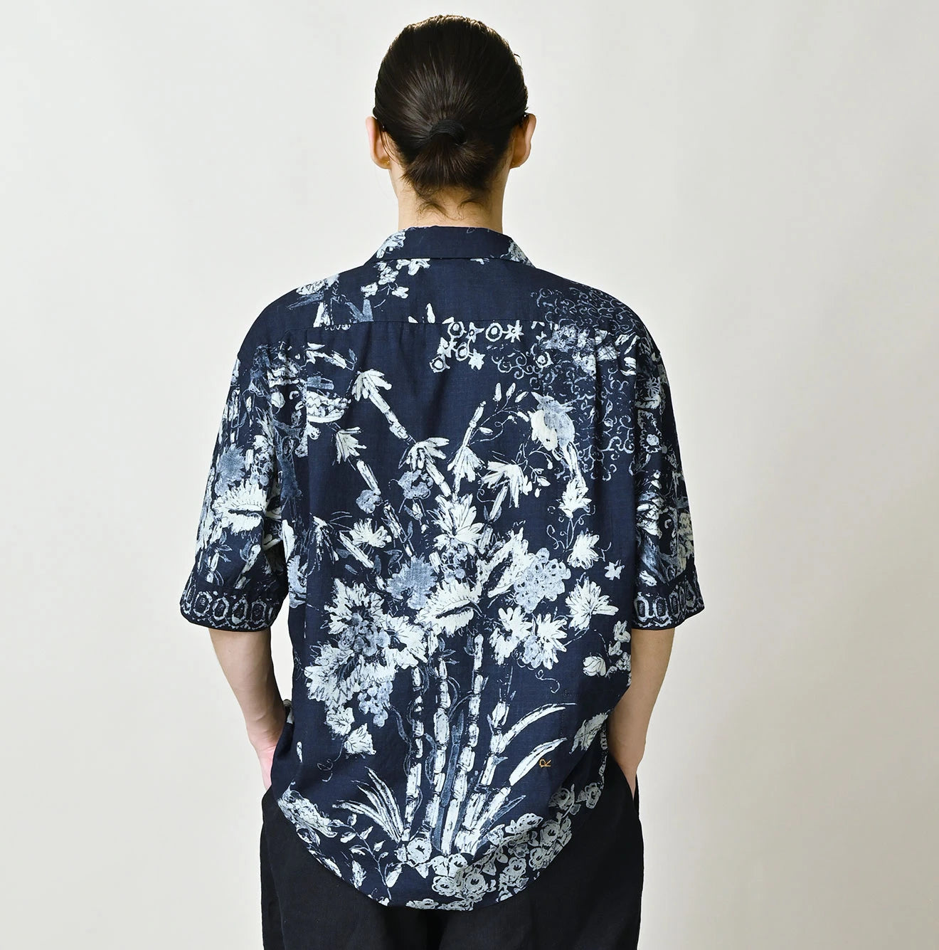 Indigo Hira Palampore Print LeiLei Shirt MEN
