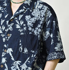 Indigo Hira Palampore Print LeiLei Shirt MEN