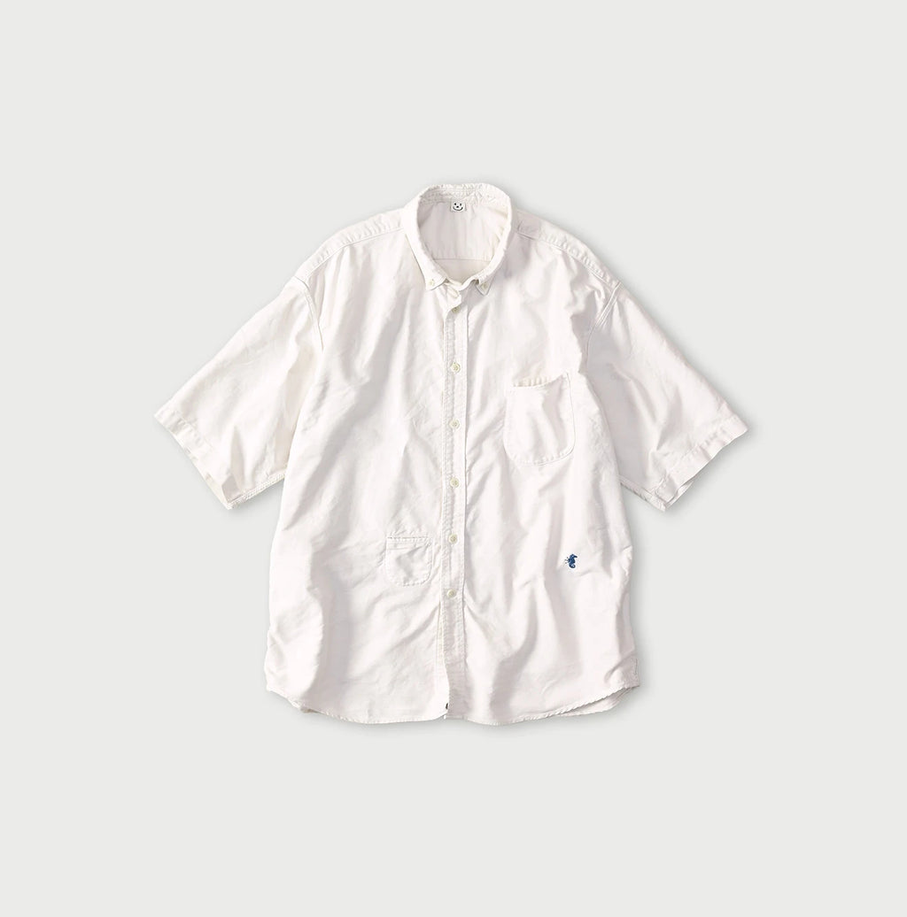 Weft Satin  Ocean Short Sleeve Shirt MEN
