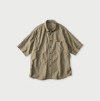 Weft Satin  Ocean Short Sleeve Shirt MEN