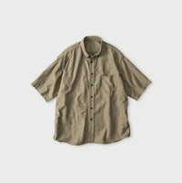 Weft Satin  Ocean Short Sleeve Shirt MEN