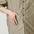 Weft Satin  Ocean Short Sleeve Shirt MEN