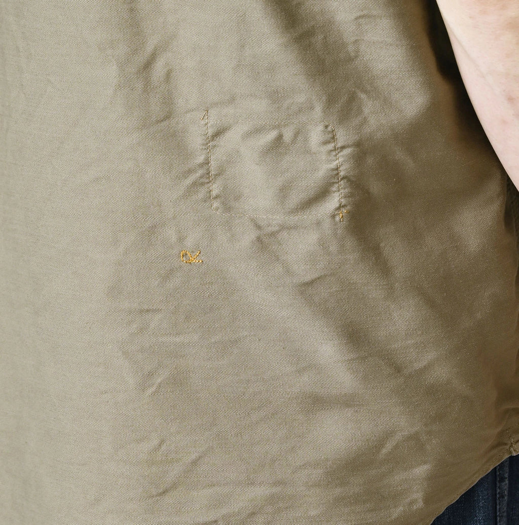 Weft Satin  Ocean Short Sleeve Shirt MEN