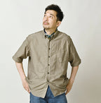 Weft Satin  Ocean Short Sleeve Shirt MEN
