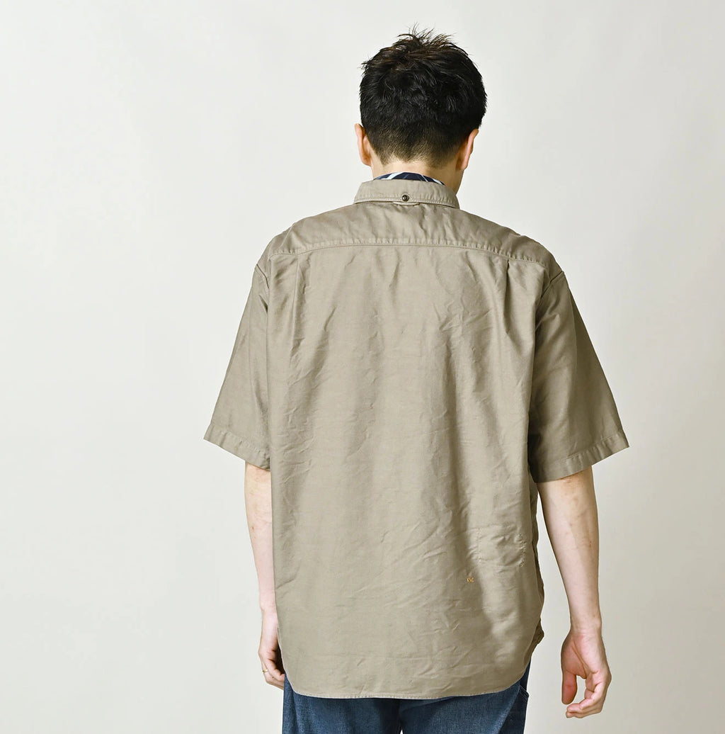 Weft Satin  Ocean Short Sleeve Shirt MEN