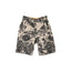 Linen Lotus Print Nîmes Short Pants MEN Brown