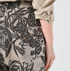 Linen Lotus Print Nîmes Short Pants MEN Detail