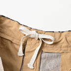 Linen Lotus Print Nîmes Short Pants MEN Detail
