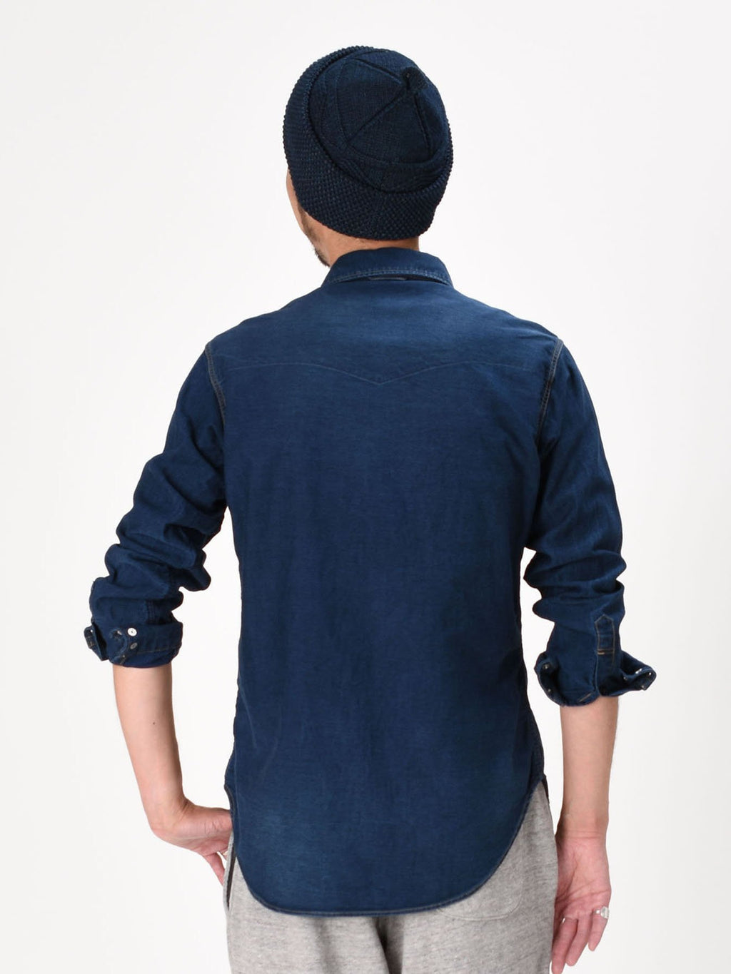 Ai Nando Awa Satin Cotton Eastern Shirt Distress