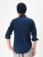 Ai Nando Awa Satin Cotton Eastern Shirt Distress