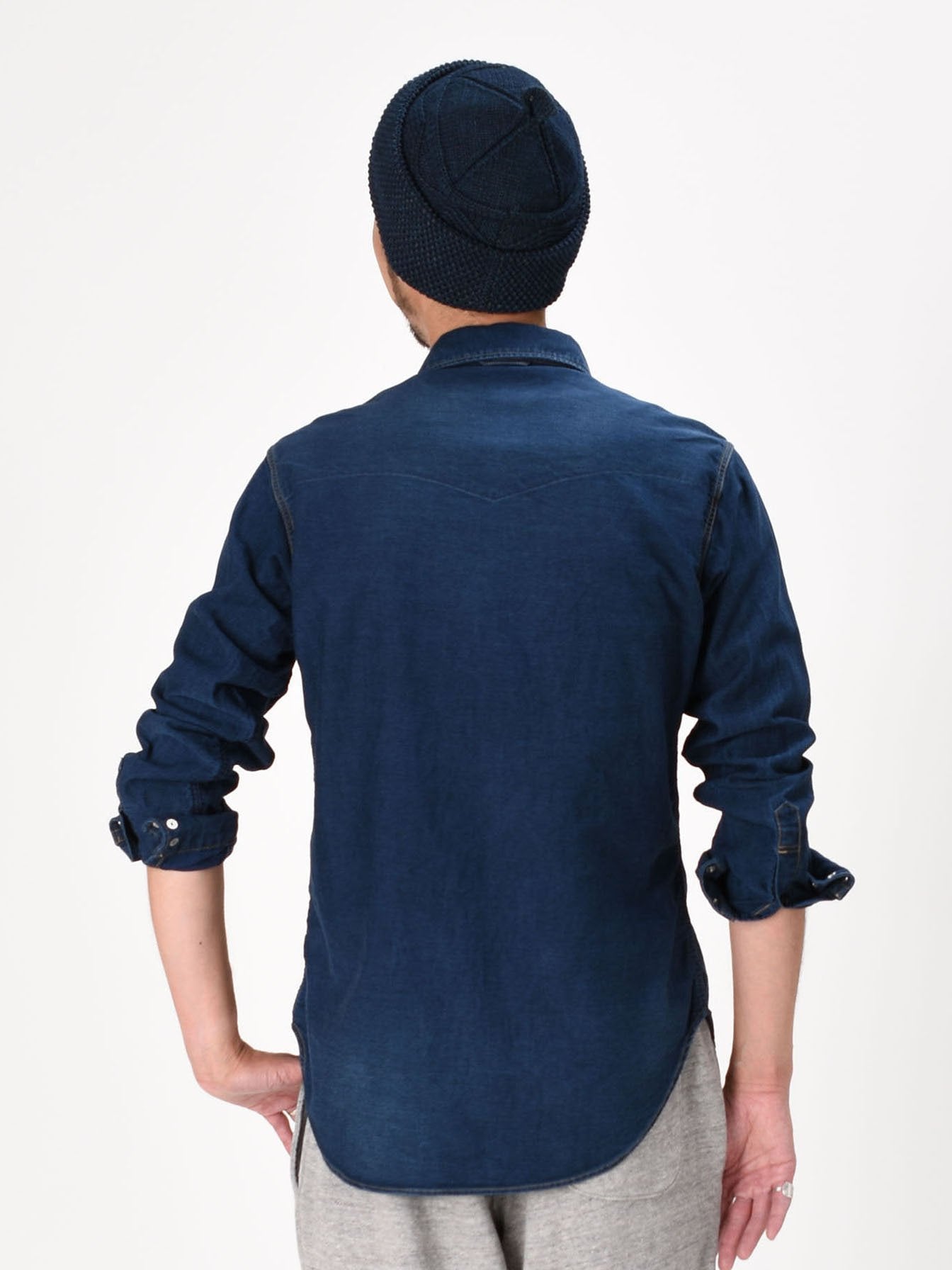 Ai Nando Awa Satin Cotton Eastern Shirt Distress