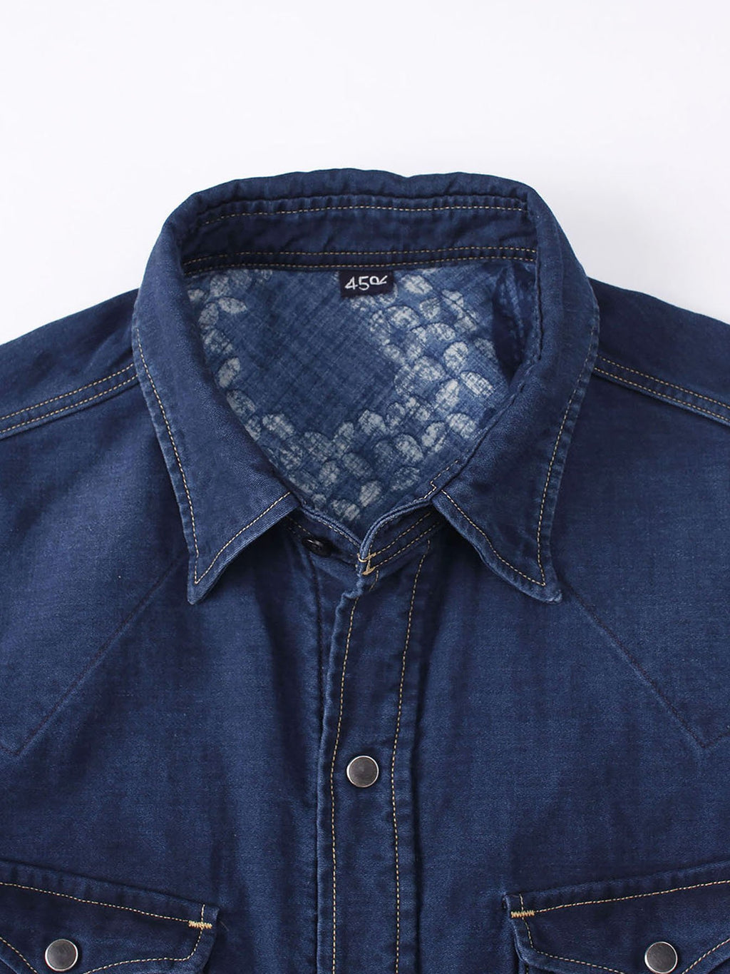 Ai Nando Awa Satin Cotton Eastern Shirt Distress