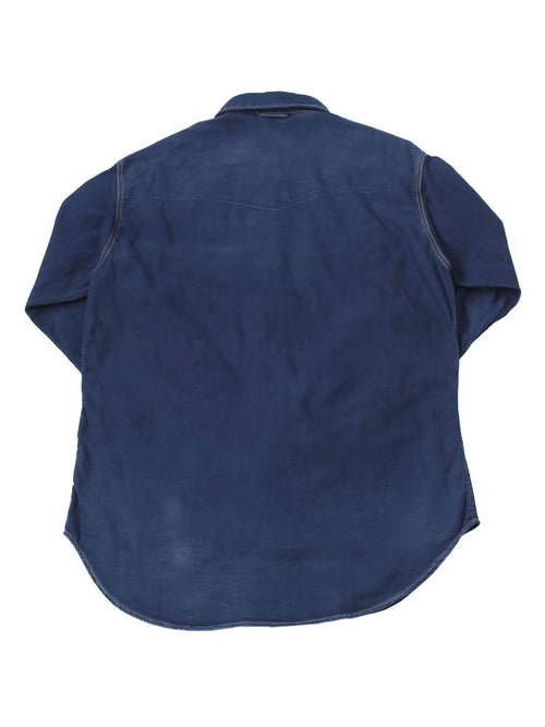 Ai Nando Awa Satin Cotton Eastern Shirt Distress