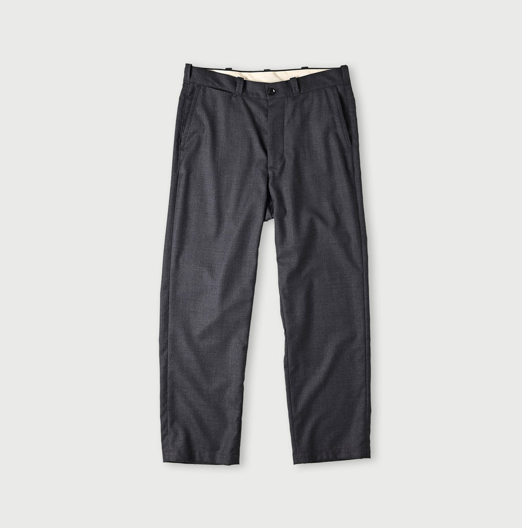 Wool Saxony Crosby Slacks MEN Gray Top
