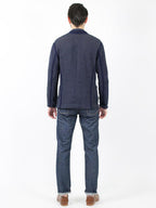 Indigo Cotton Kachin Hikohime One Wash Denim Pants