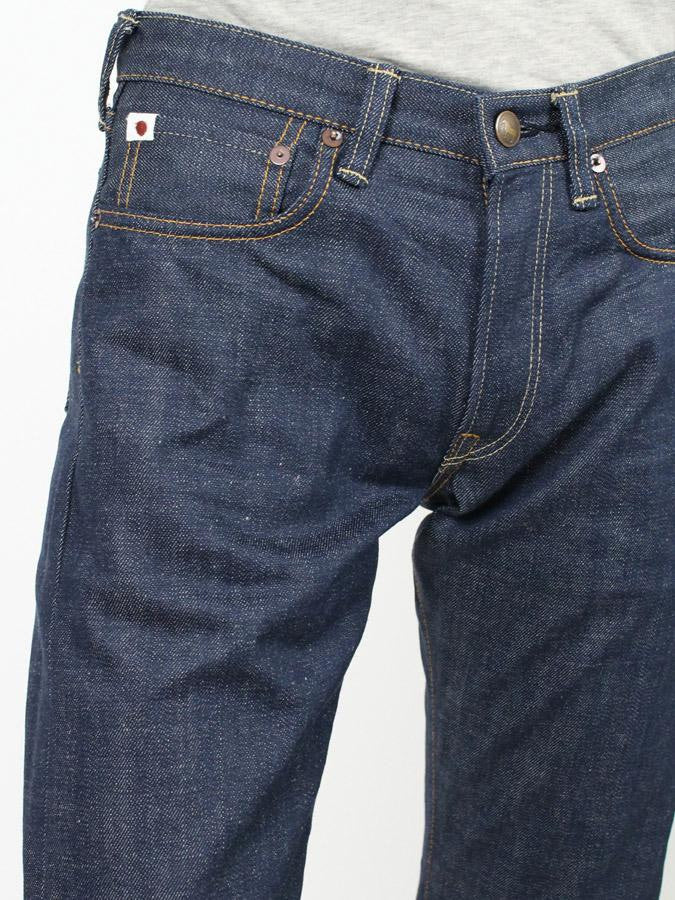 Indigo Cotton Kachin Hikohime One Wash Denim Pants