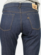 Indigo Cotton Kachin Hikohime One Wash Denim Pants