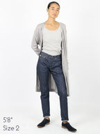 Indigo Cotton Kachin Hikohime One Wash Denim Pants