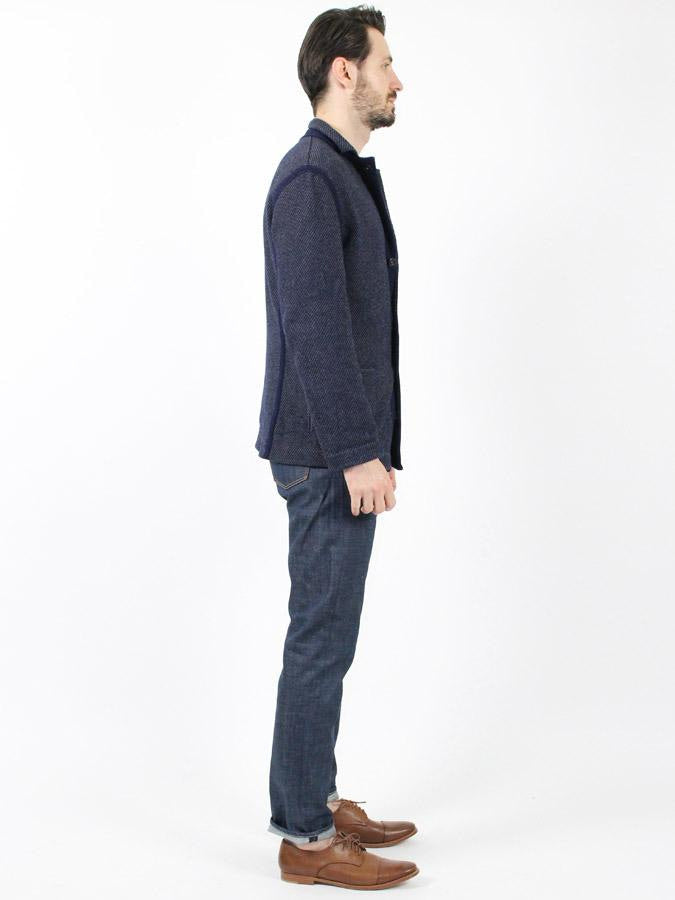 Indigo Cotton Kachin Hikohime One Wash Denim Pants