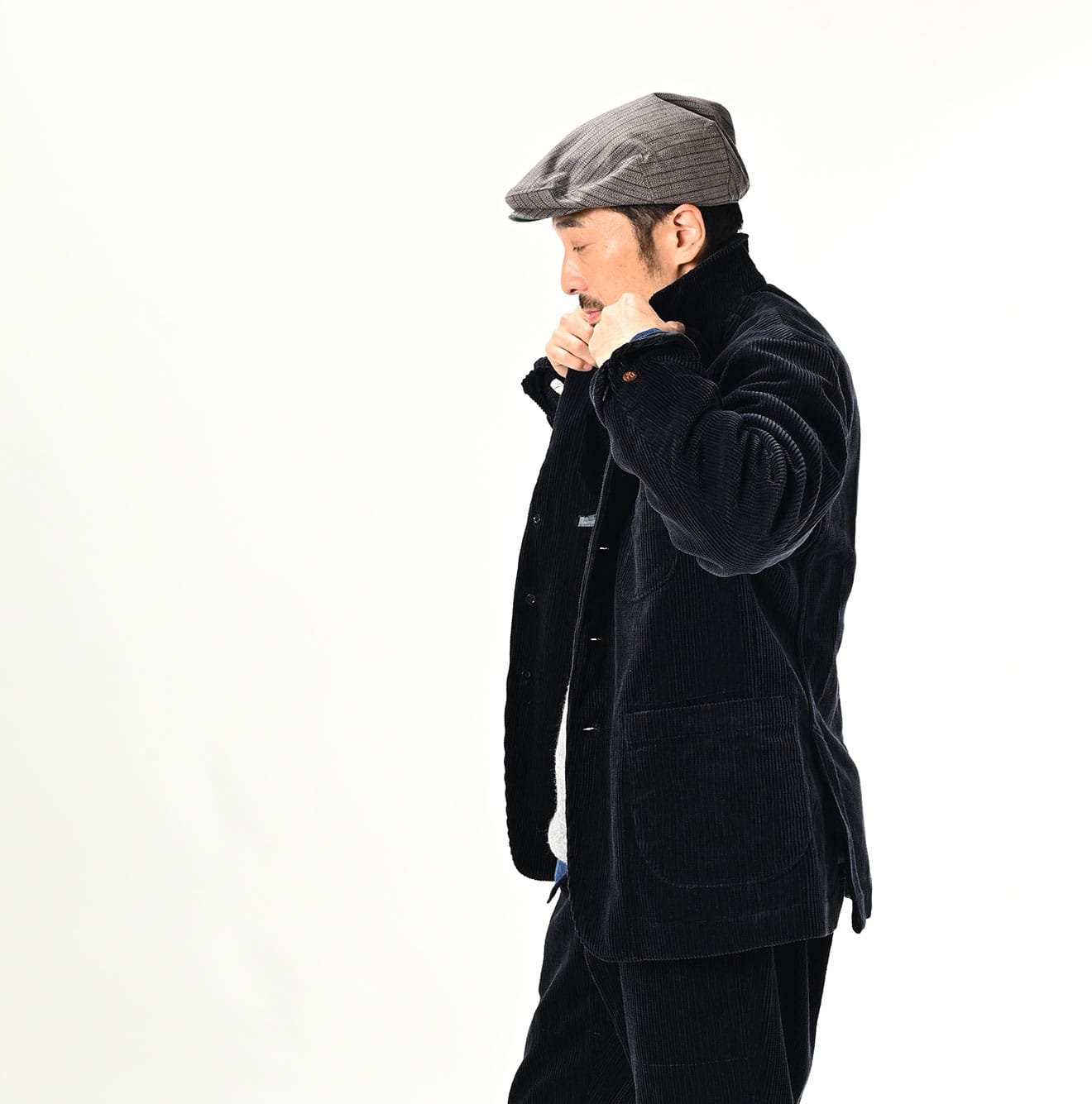Selvedge Corduroy Miyuki Jacket Male Model