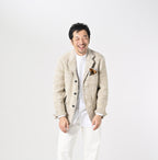 Indian Linen Silk Tweed Notting Hill Jacket Male Model