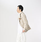 Indian Linen Silk Tweed Notting Hill Jacket Male Model