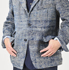Ai Indian Linen Silk Tweed Notting Hill Jacket Detail