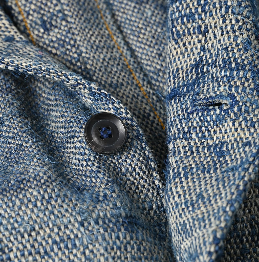 Ai Indian Linen Silk Tweed Notting Hill Jacket Detail