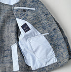 Ai Indian Linen Silk Tweed Notting Hill Jacket Detail