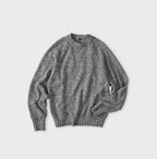 Cashmere Linen Raglan Sleeve Sweatshirt MEN Gray tweed Top