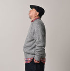 Cashmere Linen Raglan Sleeve Sweatshirt MEN Male Model