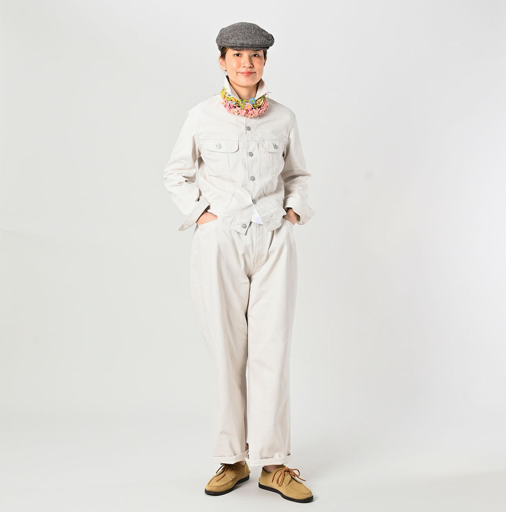 Rye Mugi Denim 908 Hikohime Jan White Female Model
