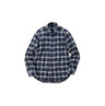 Indigo Fuwafuwa Double Woven 908 Loafer Shirt Plaid