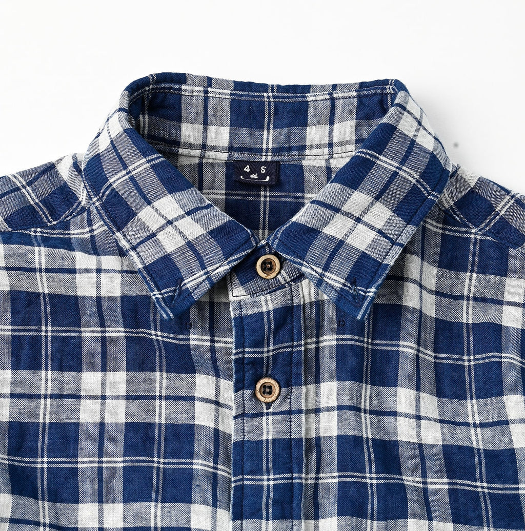 Indigo Fuwafuwa Double Woven 908 Loafer Shirt